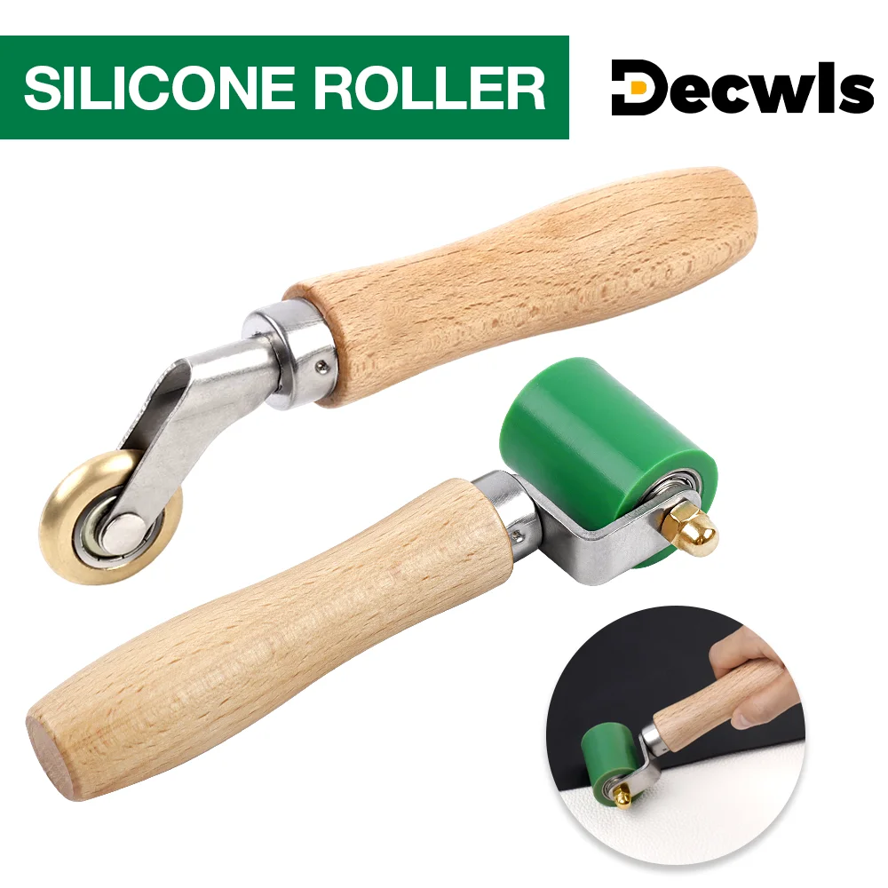 40-mm-Silikon-Handrad, 6-mm-Messing-Druckrolle, manuelles Schweißwerkzeug, hochtemperaturbeständige Druckrolle, Bodenschweißen, geeignet für PVC/TPO/EPDM-Materialien. – Detail 1