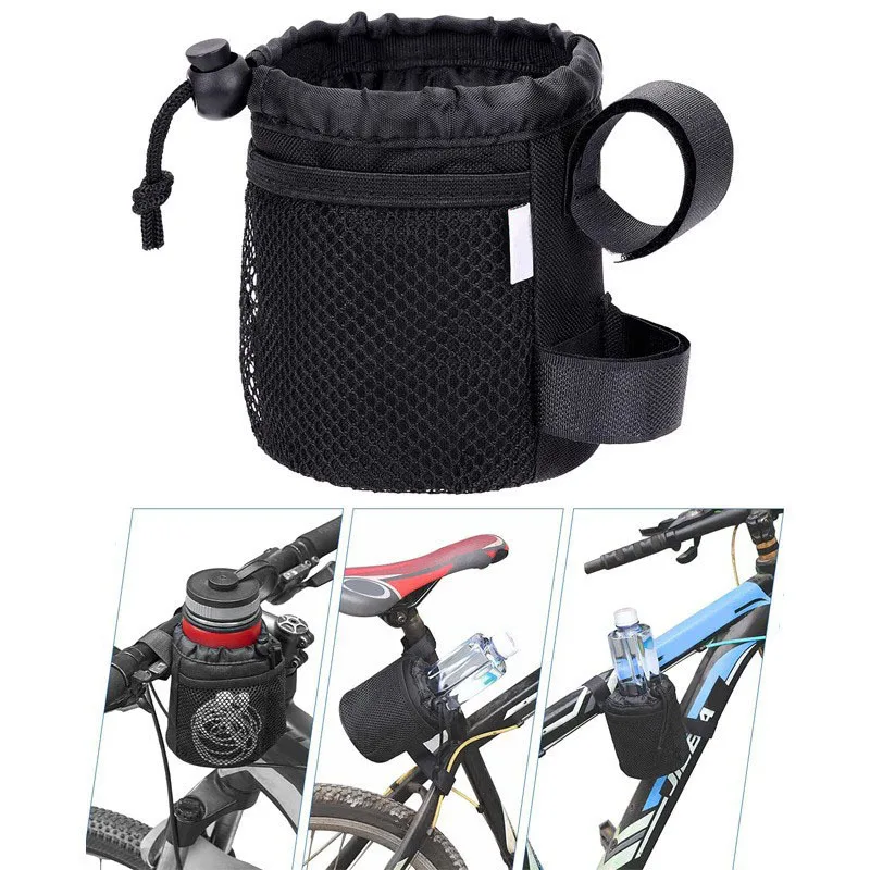 

Bike Bottle Holder Cycling Handlebar Storage Bag Water Bottle Carrier Pouch Outdoor Camping Bicycle Stroller Scooter Cup Mount