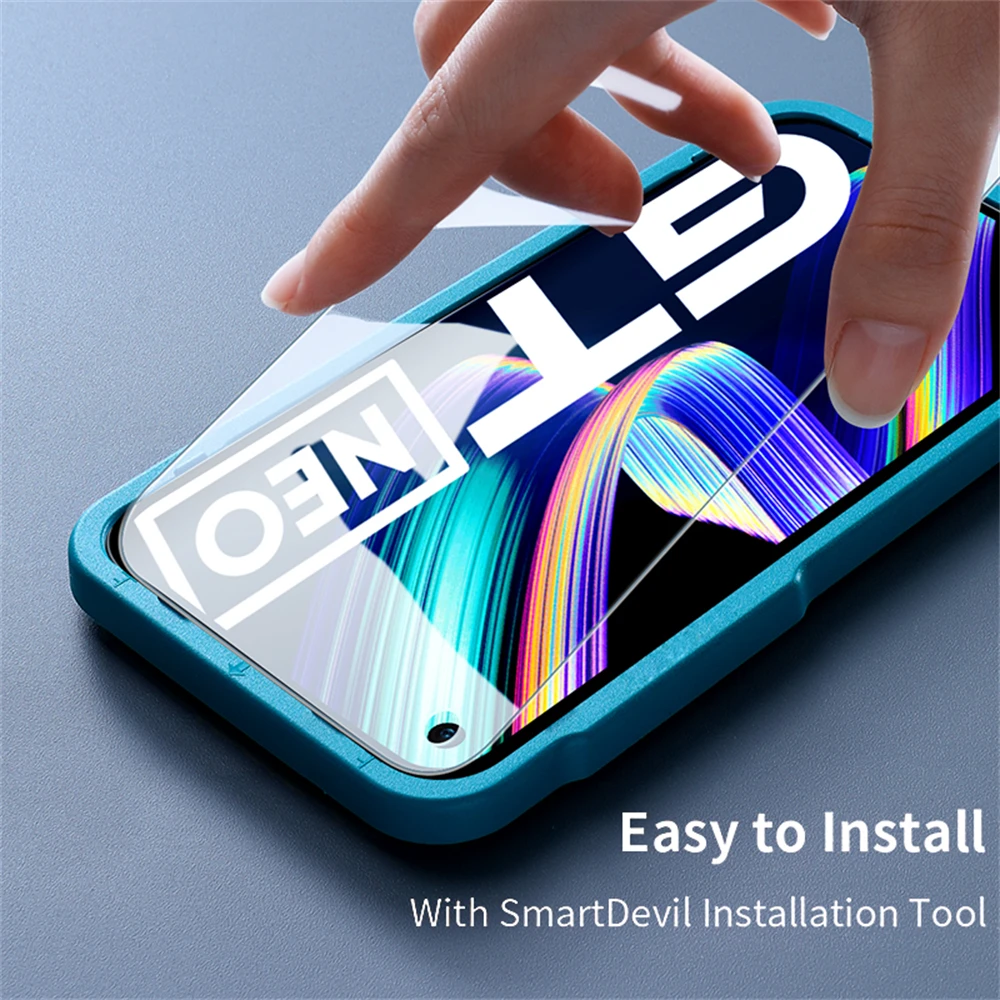 Vetro Temperato Per Realme 7 5G, 2 Pezzi: Protezione 9H Anti Graffio, Installazione Senza Bolle, Trasparente
