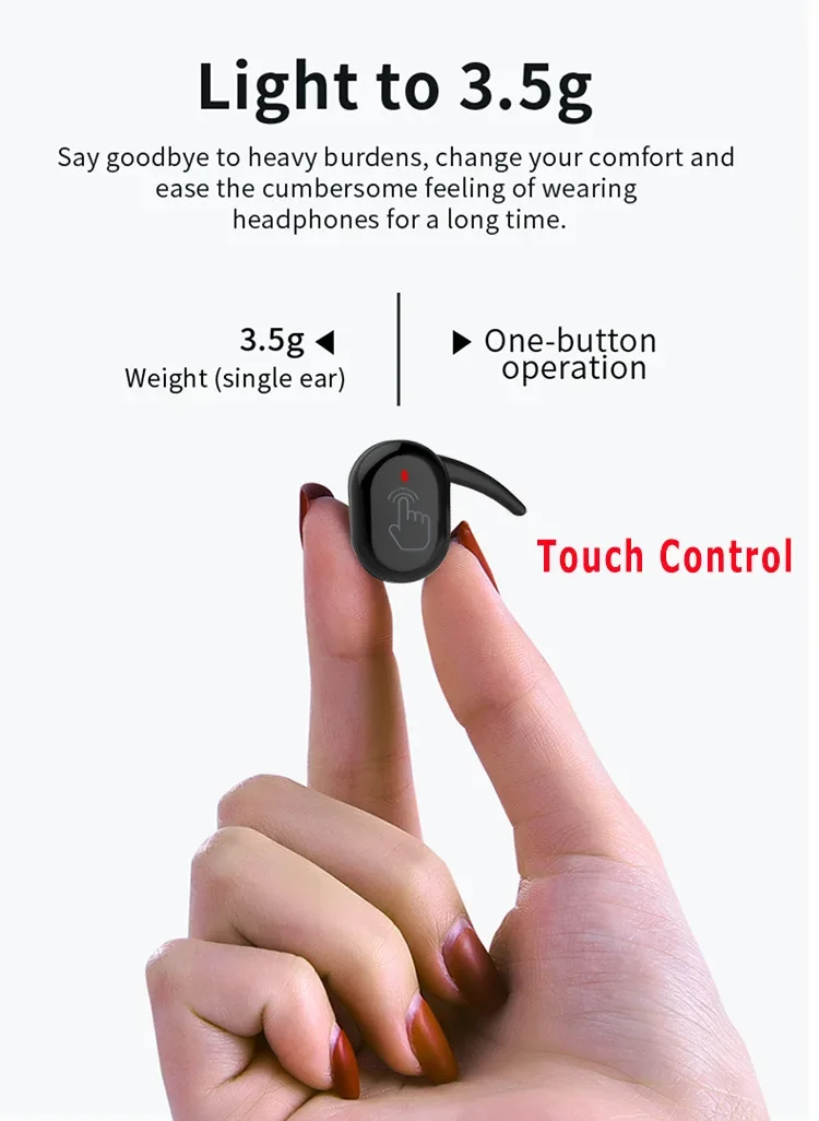 

Bluetooth-наушники Y30 с сенсорным управлением, с микрофоном