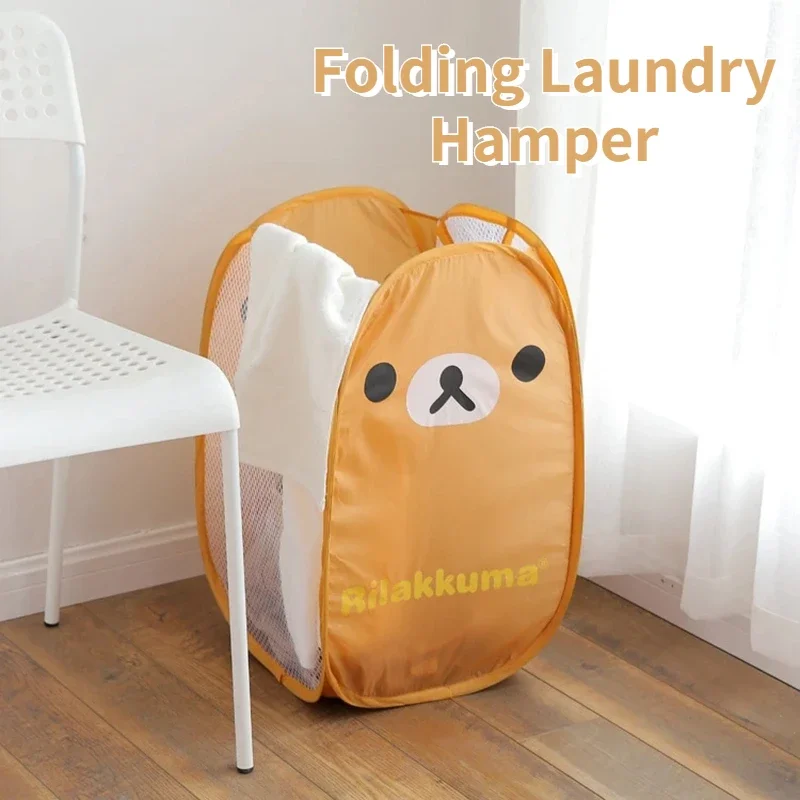 Folding Laundry Hamper Cartoon Pop Up Basket Open Mesh Laundry Dirty Sorting Basket Kids Toys Sundrie Home Storage Box Organizer laundry bag laundry basket laundry bags laundry hamper clothes basket