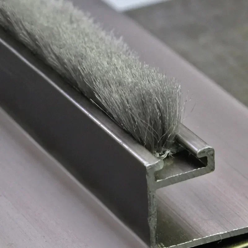 Door Seal Strip Sealing Strip Tape Window Seal Strip 10M Aluminum Sliding Door Window Brush Seal Strip Weatherstrip Draught Excluder Dustproof Card Slot Sealing Tape Door Gasket