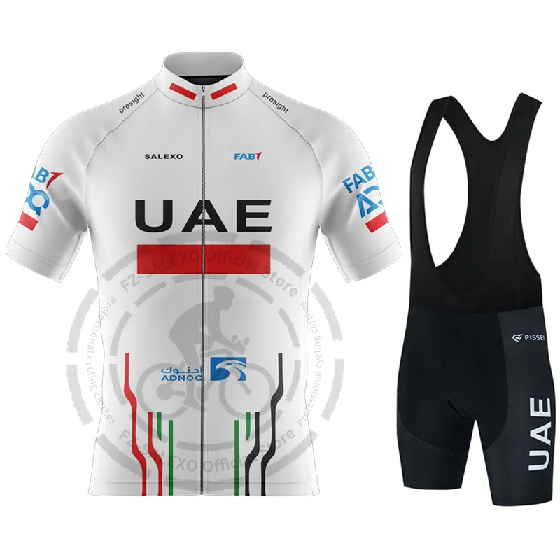 Uae Cycling Clothing Man Summer Short Sleeve Road Bike Sportswear Breathable Mountain Bike Jerseys Set Ropa Ciclismo Hombre