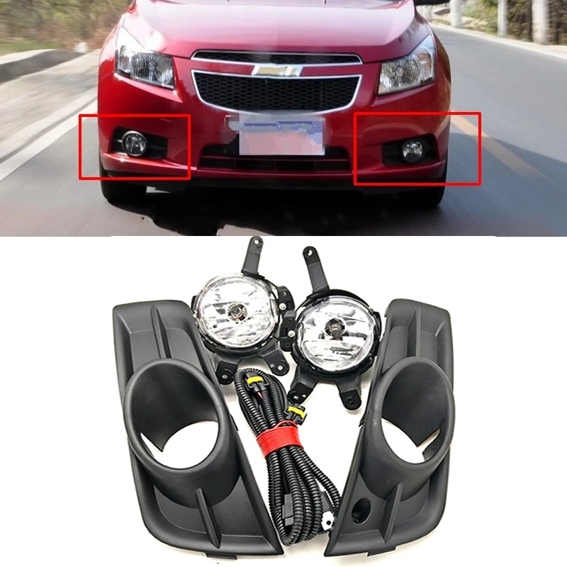 Car Fog Light for Chevrolet Cruze 2009 2010 2011 2012 Left and Right Fog Lamp with Switch Harness Covers Lamp Kit