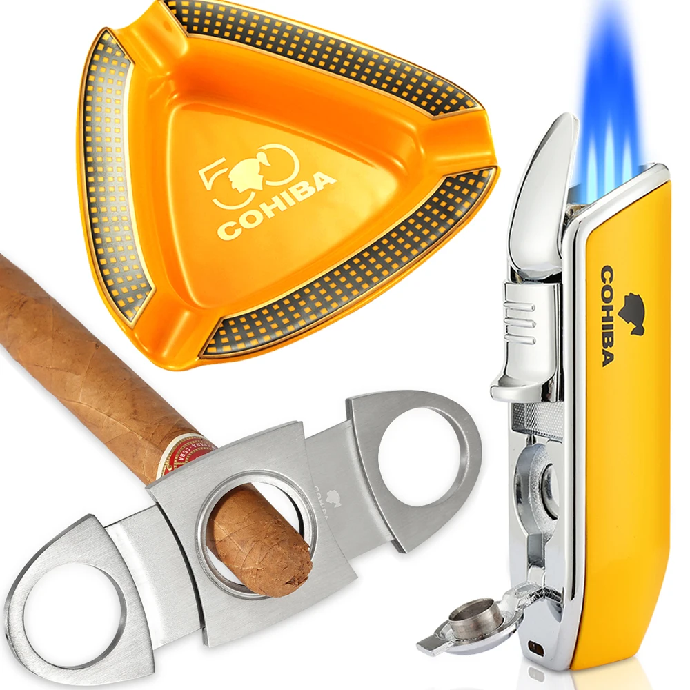 Ceramic Cigar Lighter Cutter Cohiba Cigar Smoking Lighter Cigar