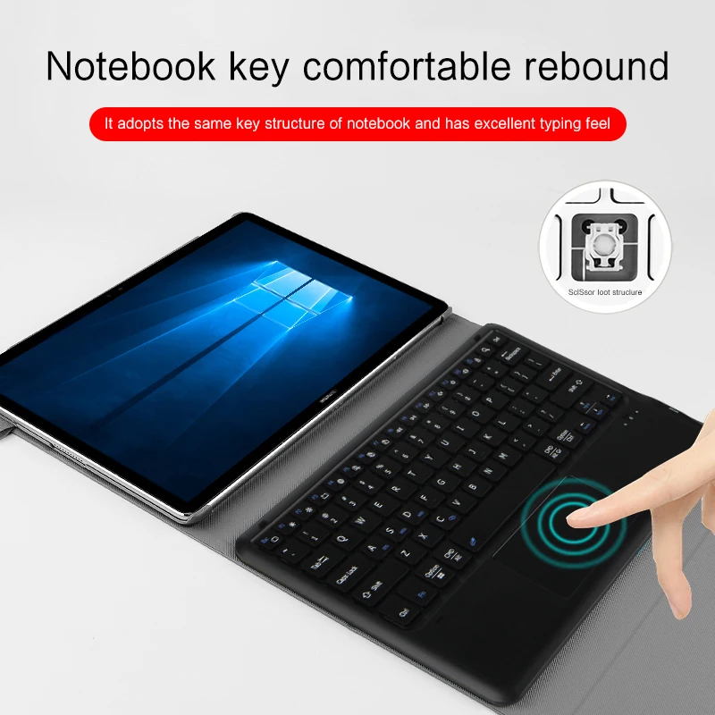Teclado de Negócios para Huawei Matebook e 12 2023 2023 2023 Pak-al09 Bl-w09 W19 Hz-w19 W29 Touchpad Teclado Stand Shell Case - Imagem 5