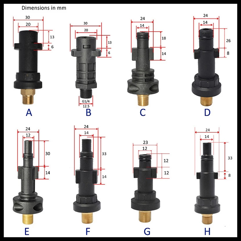 Plastic Bayonet Fitting Adapter Foam Nozzle Foam Generator Snow Foam Lance for Karcher AR Bosch Sun Joe Sterwins Pressure Washer