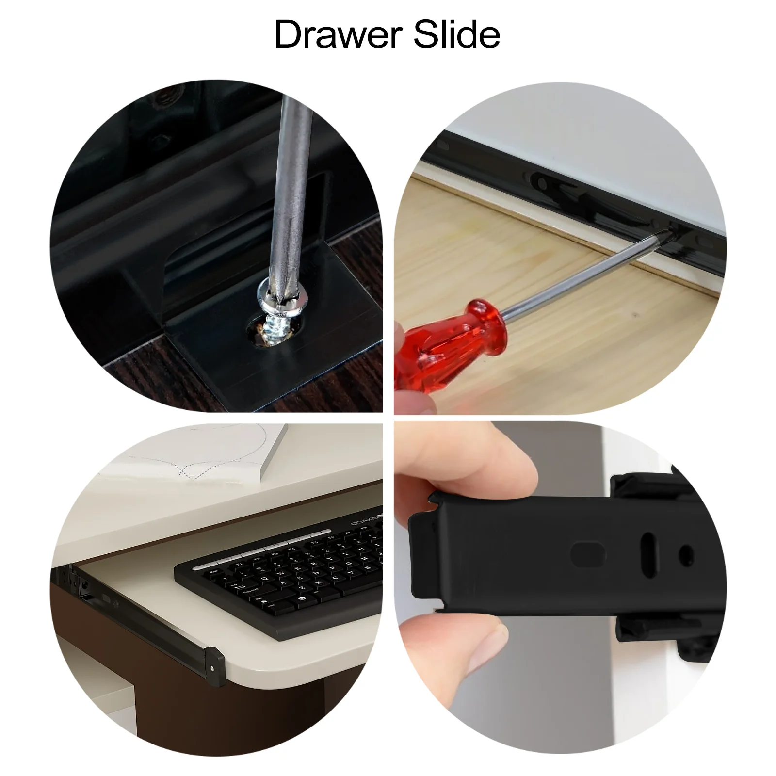 Desk Drawer Slide Rails Adjustable
