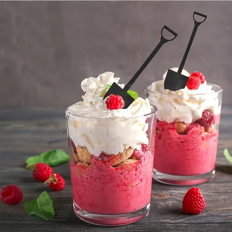 Disposables Cake Dessert Spoon Plastics Shovel Ice Cream Eating Yogurt Spoon Tableware 50/100pcs plastic spoons
