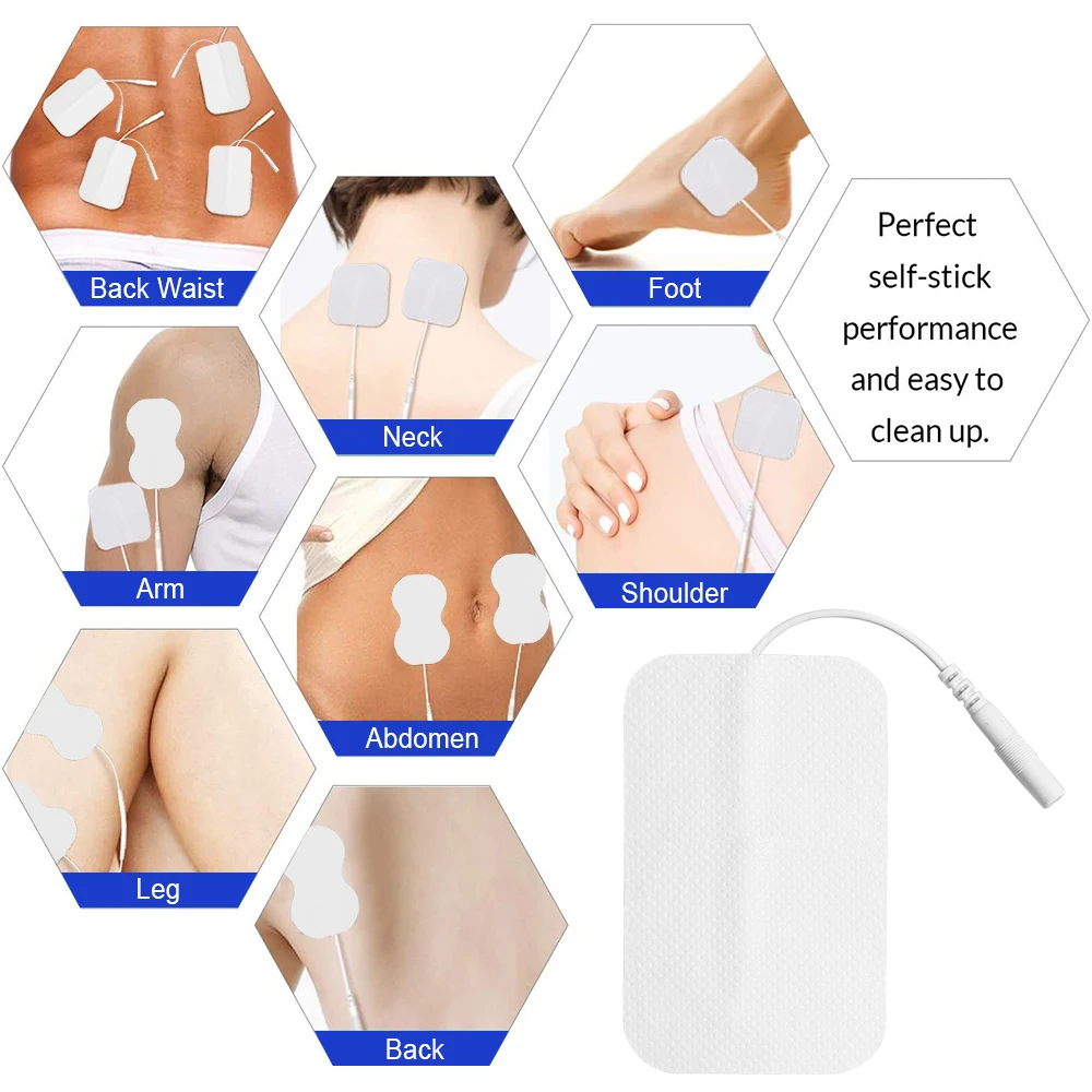 Electrode Pads Tens Conductive Gel Reusable Self-Adhesive For Massager