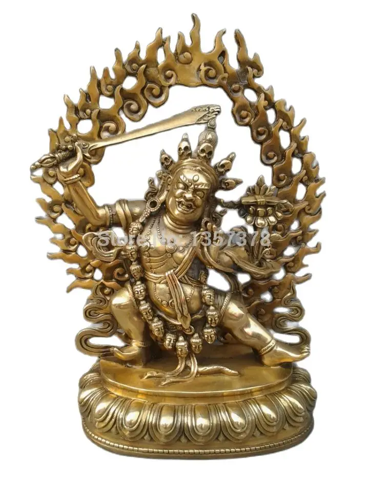 

28CM Tibetan Buddhist bronze MANJUSHRI buddha statue