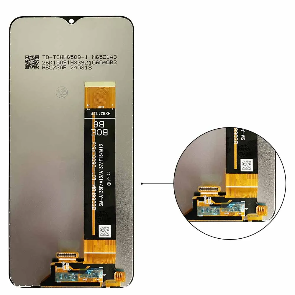 OFFKING LCD 터치 디스플레이, 삼성 A13, A135, 4G LCD 스크린, 삼성 LCD 전화 부품, 조립 교체, 6.6 인치 스크린