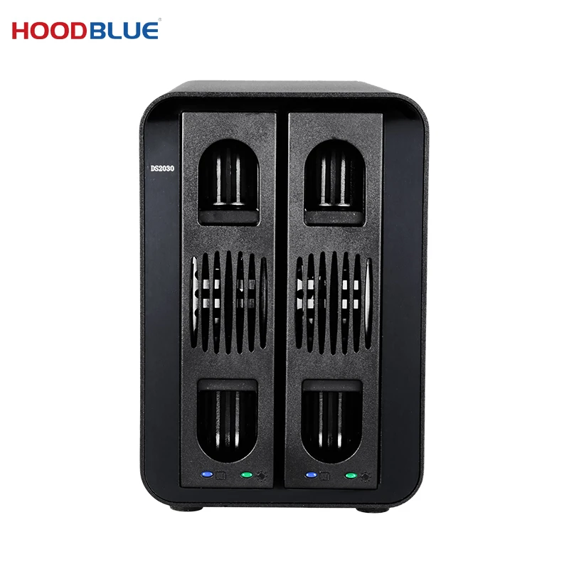 【3년 보증 번들】Hoodblue DS2030 듀얼 베이 USB 3.0 하드 드라이브 인클로저는 RAID 60TB 대용량 외장 스토리지를 지원합니다.