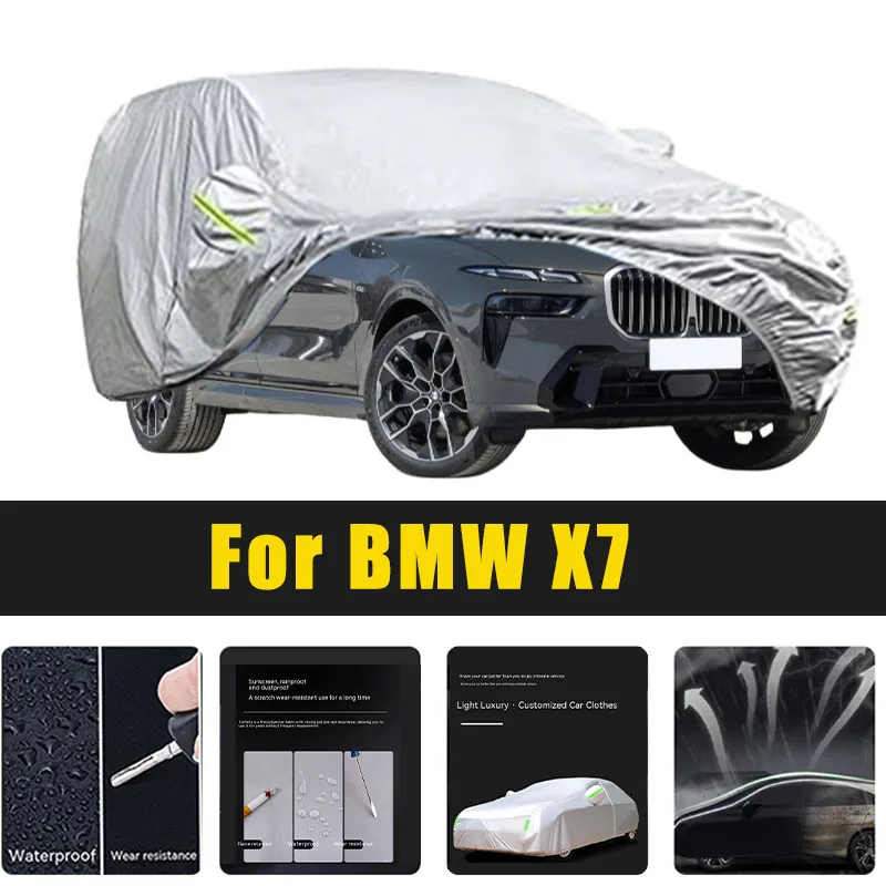 

Full Car Covers Outdoor Sun UV Protection Dust Rain Snow Oxford cover Protective For BMW X7 Accessories