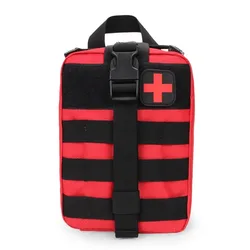 Enhanced Outdoor First Aid Survival Kit & Waist Pack (RED COLOR)