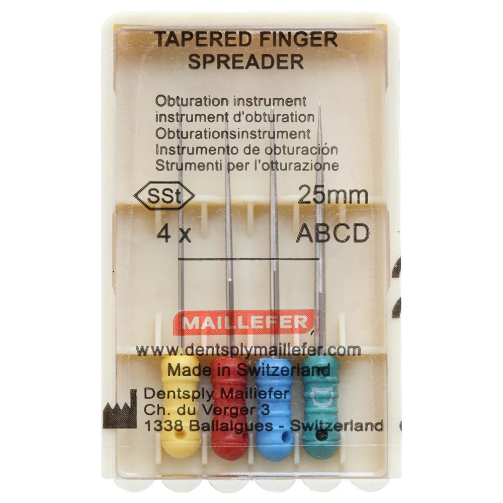 4pcs/Pack 21/25/31mm ABCD Dental Tapered Finger Spreader Endo Root
