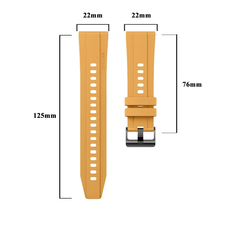 Silicone Breathable Sport Band for Universal Smartwatches - 22mm