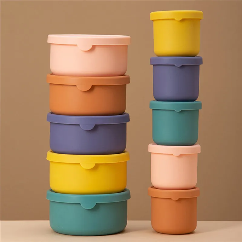 Silicone Food Storage Container with Lids Reusable Airtight Lunch