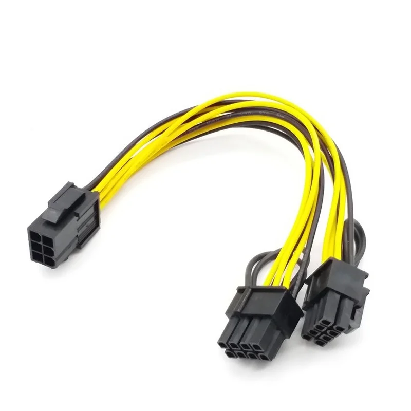 Adattatore Pci-E 6 Pin A Dual 6 + 2 Pin 8 Pin Power Splitter Scheda Grafica Per Mining Farm Video Card Gpu Per Cavo Di Prolunga Riser