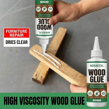 Colla per Legno Professionale 50G, Adesivo Forte ad Asciugatura Rapida e Impermeabile per Falegnameria e Progetti Fai-da-Te, Colla MIRAVEXL
