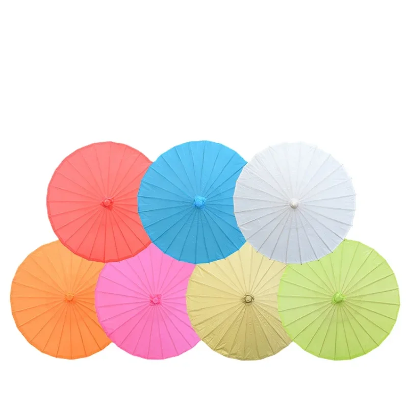 diameter 20/30/40/60cm Birthday Party decorate Gifts Bamboo Paper Umbrella Parasol Kid DIY Paper Umbrella Dance performance prop 4