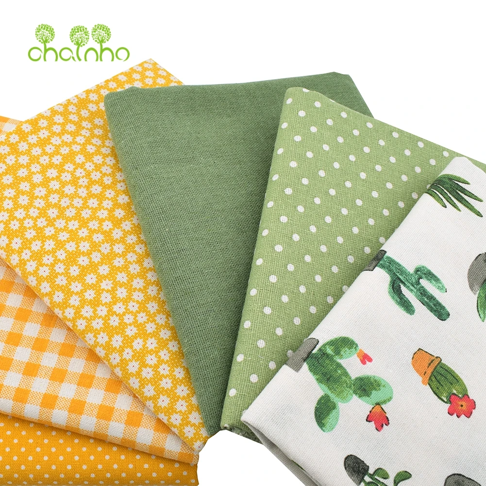 Chainho,Printed Cotton Linen Fabric,DIY Quilting Sewing Material,Cloth For Table,Sofa,Curtain,Bag,Cushion,Furniture Cover,15CLB5