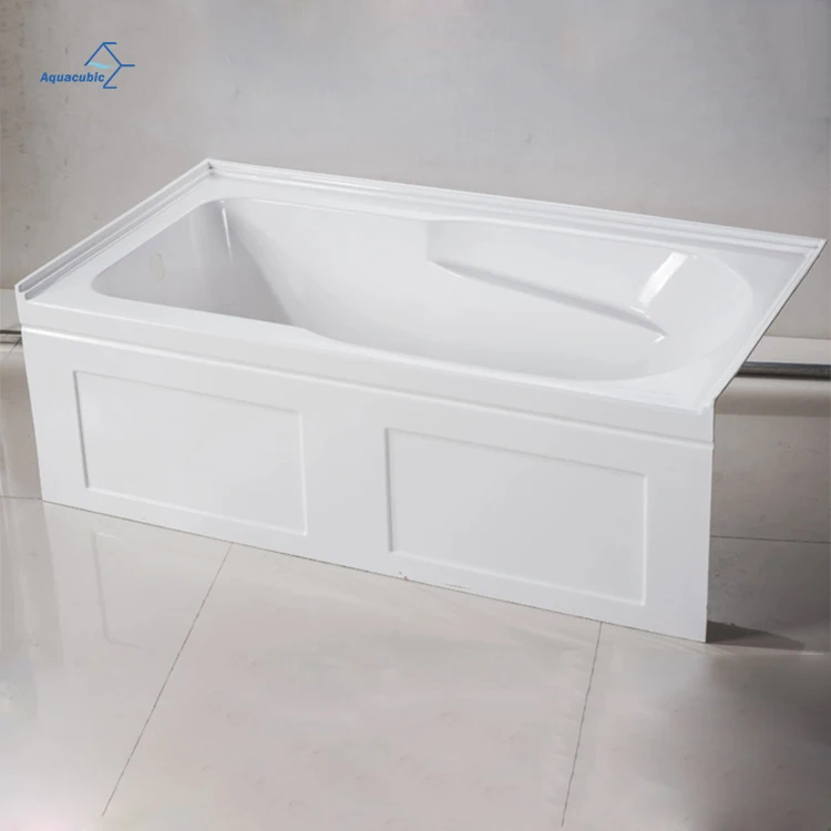 Modern Design White Skirt Bathtub Bathroom Bath Tub And Freestanding Alcove Rectangle Acrylic Bathtub