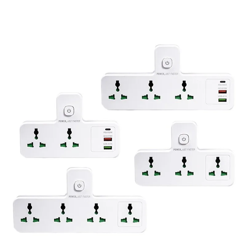 EU UK AU US Plug AC Outlet Power Strip Universal Network Filter USB Type C Adapter for Home power strip,plug adapter,electrical socket,power socket,power plug adapter