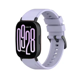 Breathable Silicone Sports Strap for Smart Watch - Soft Replacement Wristband (Purple)