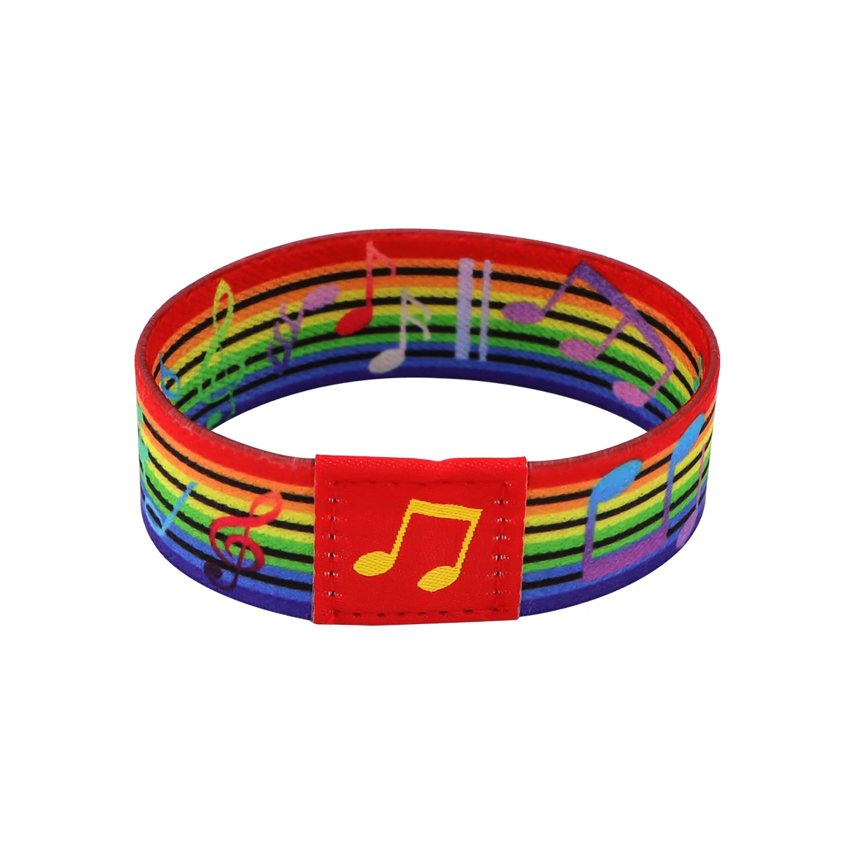 Rainbow Bracelet For Women Men Musical Notes Elastic Sports Wristband Fashion Bangles Jewelry Accessories Gifts - 3