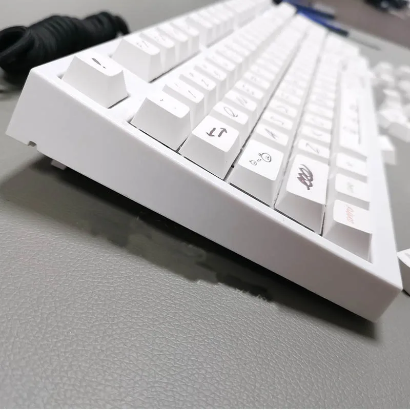 Фото 131 клавиш, граффити, Минималистичная клавиатура для Cherry Mx Switch, механическая клавиатура, Минималистичная клавиатура с вишневым профилем PBT, колпачки для клавиш «сделай сам» №5