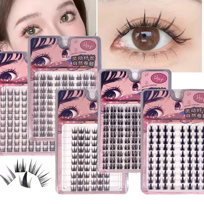 HISYI Natural Double Tip Sunflower False Eyelashes Natural Curling Eye Makeup