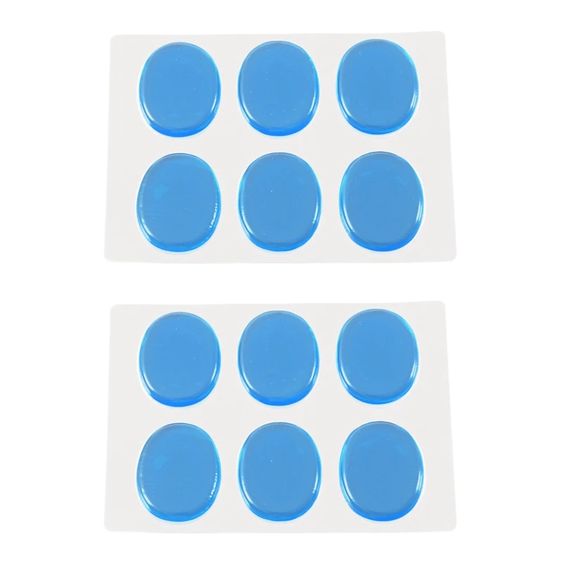 12X Snare Drum Mute Pad Drum Damper Gel Pads Snare Tom Drum Muffler