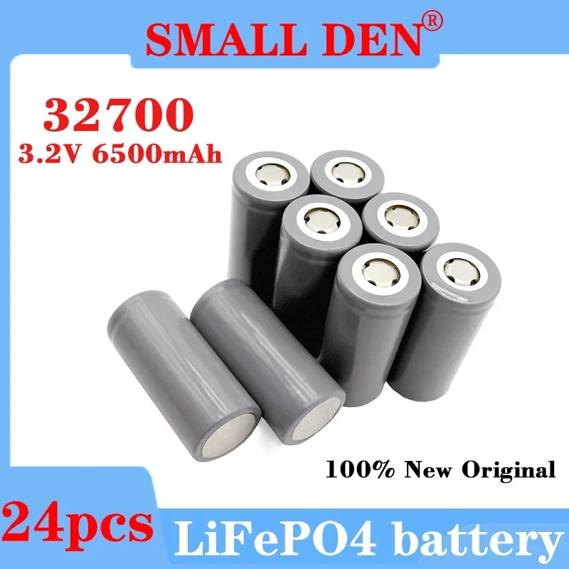 

24PCS 32700 3.2V 6500mAh LiFePO4 rechargeable battery 35A continuous discharge 55A High power battery DIY solar Electric bicycle