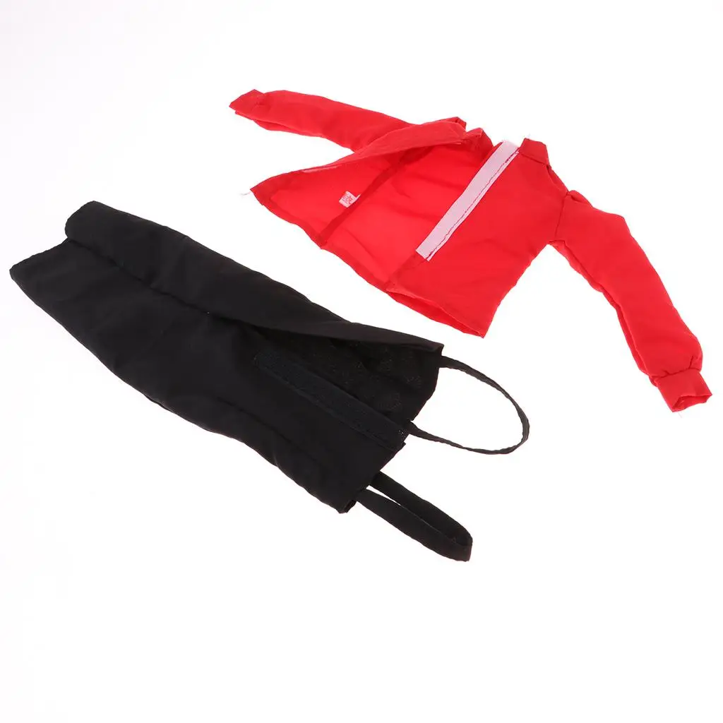 

1/3 Dolls Clothes Set Long Sleeve Top Suspender Dress with Bag Accessory