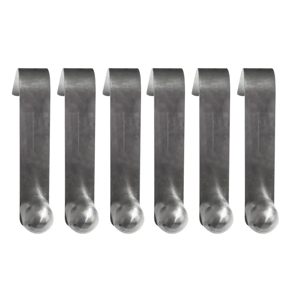 6 Count Stainless Steel Push Button Spring Snap