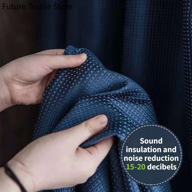 2022 New Simple Soundproof Curtains Blackout Noise Reduction Thickened