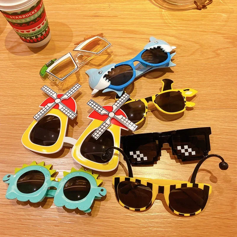 UV400 Sunglasses Summer Children Cute Dinosaur Cartoon Sunglasses Outdoor Sun Protection Baby Shade Glasses Kid