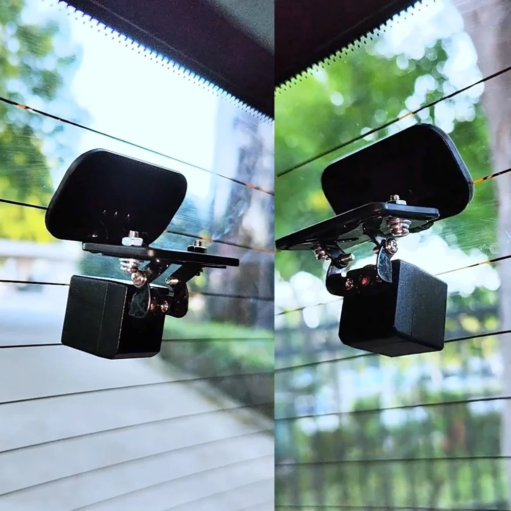 LINGDU Rear Camera Mounting Bracket Universal, dash cam holder adjustable rear window mount rearview camera