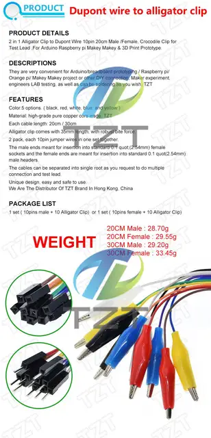 Clip Di Alligatore Test Del Cavo Piombo Crocodile Filo Fai -da -te Filo - Foto 5