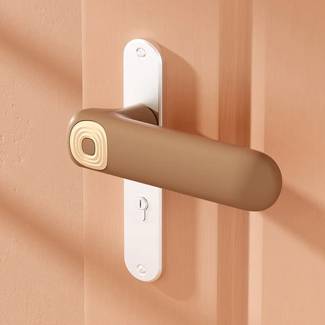 Couvercle de Poignée de Porte en Silicone, Bouton de Porte de Sécurité pour  Enfants Couvre L