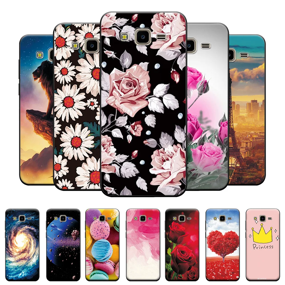 Per Samsung Galaxy J7 Neo Case Bellissimi Fiori Custodie Per Telefono Per Galaxy J7 Nxt Cover Posteriore Per Samsung J7 Neo Silicone Bumper