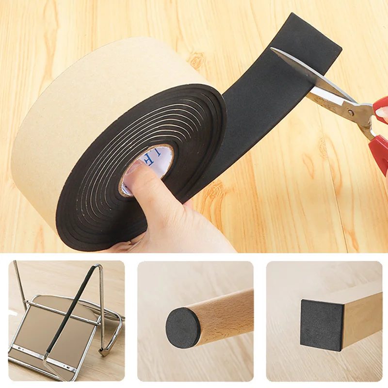 2/5M Self Adhesive Furniture Leg Pad Anti Slip Floor Scratch Protector for Sofa Chair Table Feet Rug Bumper Damper Foot Cover