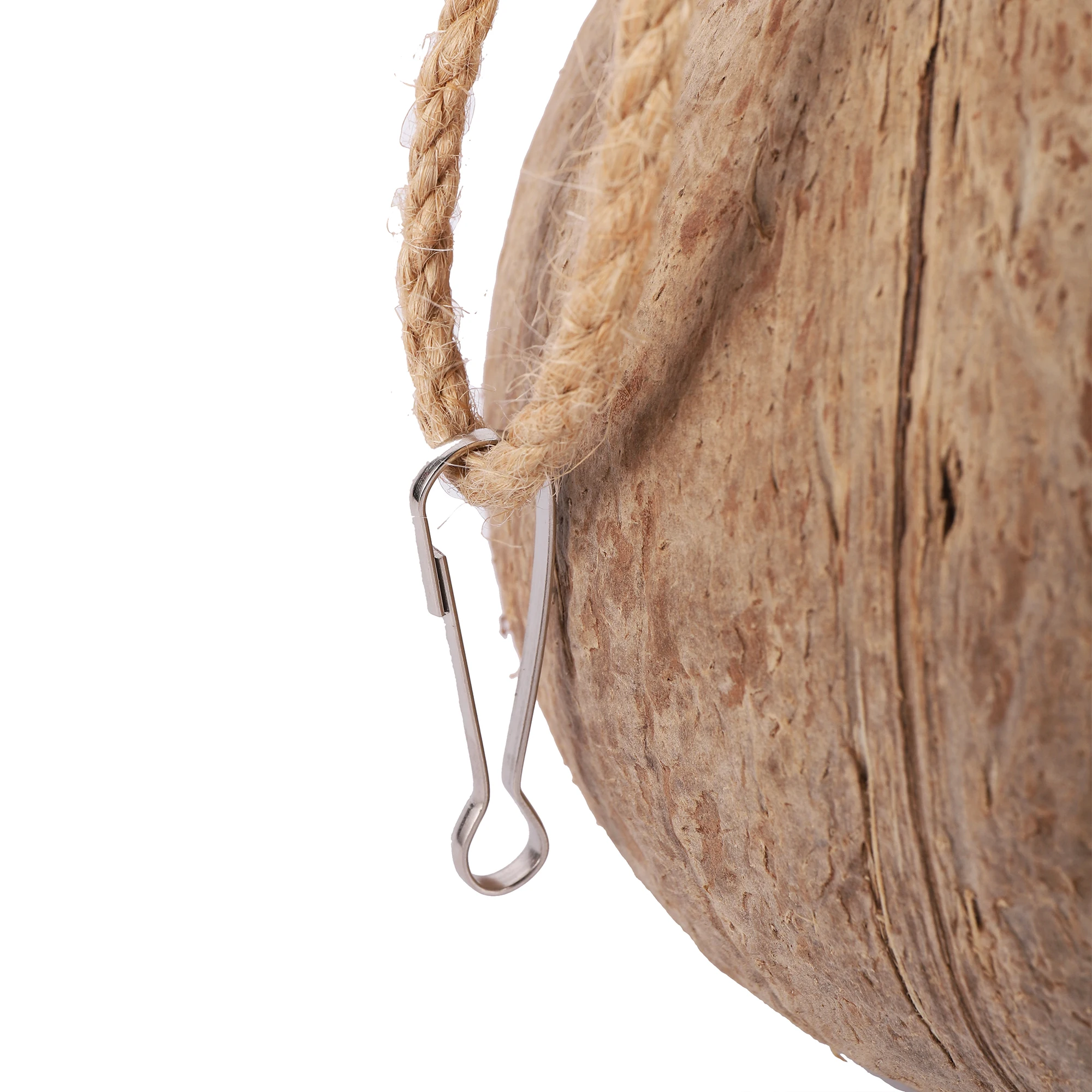 Coconut Bird House Bird Nest Shape Natural Coconut Hide Ladder House Cage Toy For Pet Parrot 1 Set