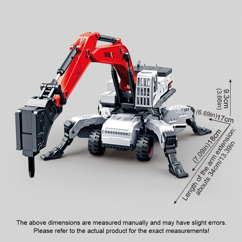 1/50 Truck Model Excavator Tractor Sliding Toy Diecast Engineering Deformation Vehicle Collection Display Toys For Boys Girls