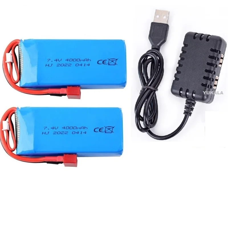 

Автомобильные запчасти Wltoys 144001/144002/104009/12428/124018/104019 1/14 1/12 R/C, 7,4 В, 4000 мАч, 2S, литий-полимерный аккумулятор, зарядное устройство 7,4 В