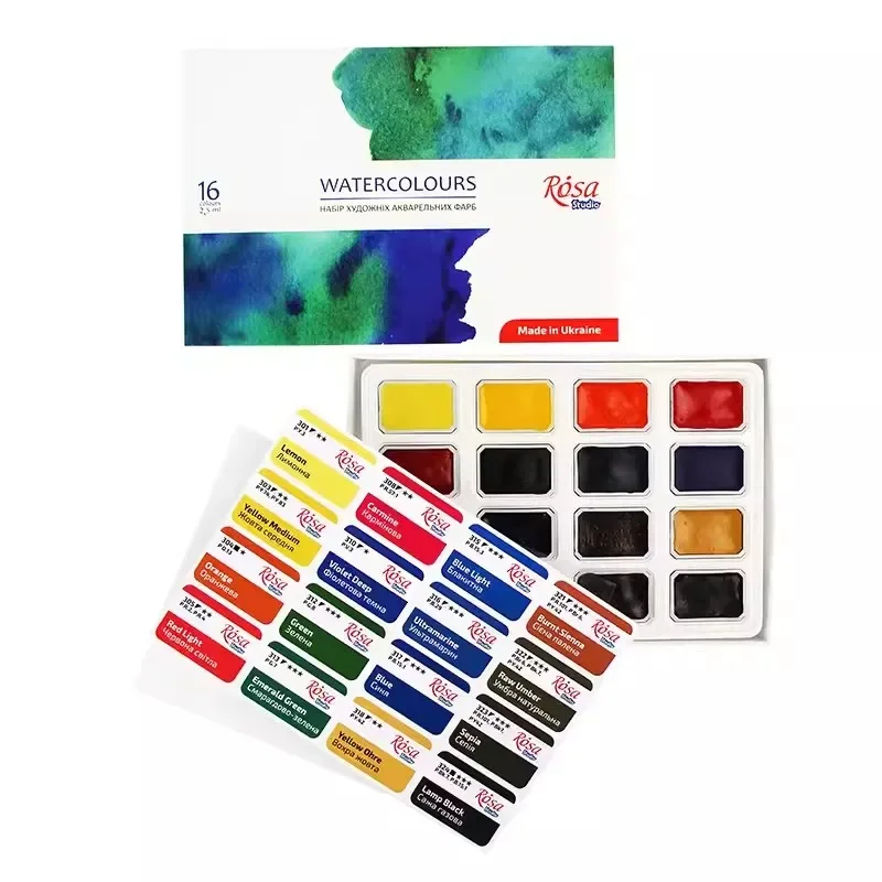 Watercolor painting set Rosa 16/24 Colors Solid Watercolor Paint Full Pans watercolor painting set,watercolor paint,watercolor pigment