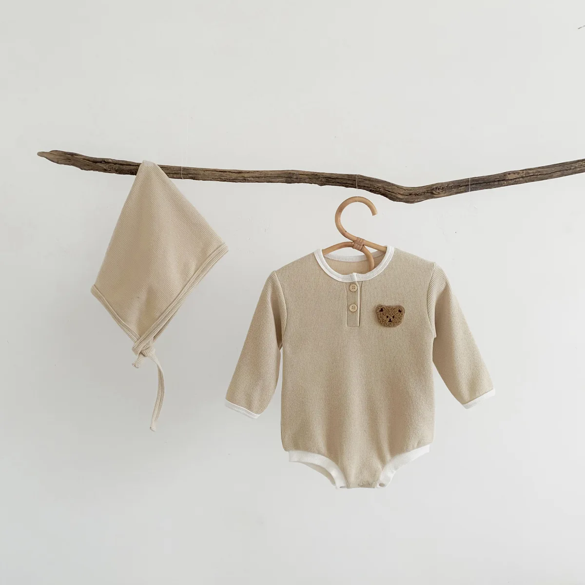 0-2 Years Old Baby Unisex Romper with Hat Autumn Baby Boys Girls Long Sleeved Bodysuit Cotton Newborn Baby Jumpsuit 6