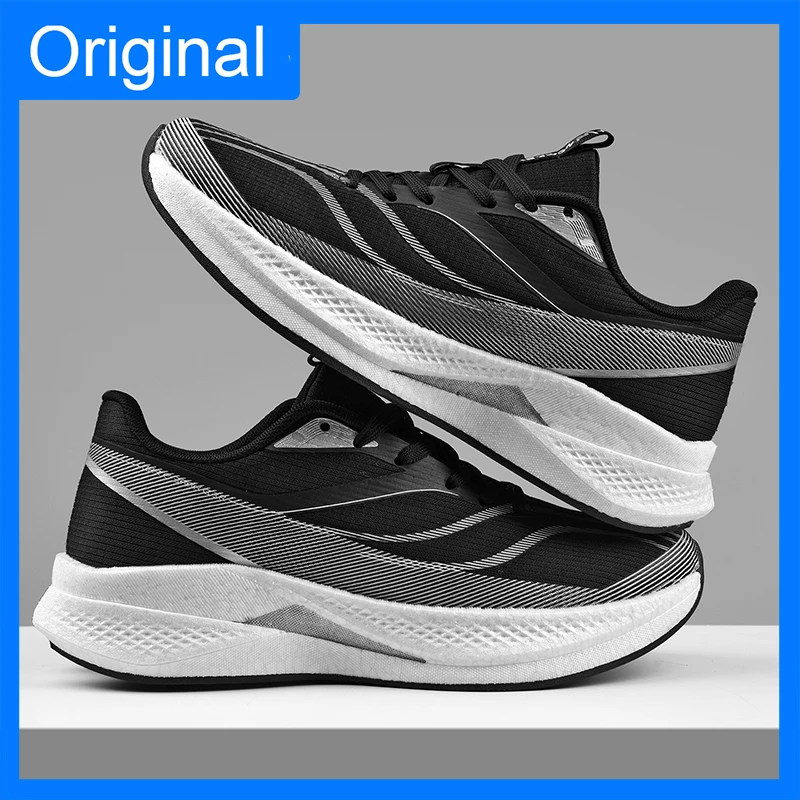 Unisex Sports Shoes Autumn New Wear-resistant Soft Sole Rebound Outdoor Fitness Shoes Fashion Lace Up Mesh Running Shoes Couple