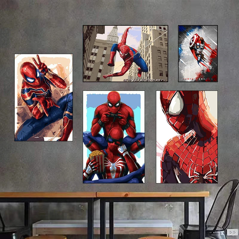 Disney Anime Handmade DIY Diamond Painting Spiderman Hulk Wall Art